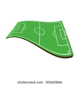 soccer field camp isolated icon vector illustration design