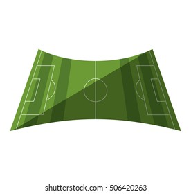 soccer field camp isolated icon vector illustration design