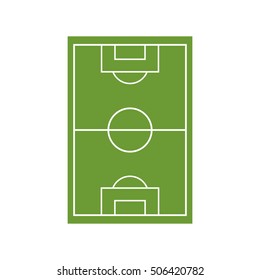 soccer field camp isolated icon vector illustration design