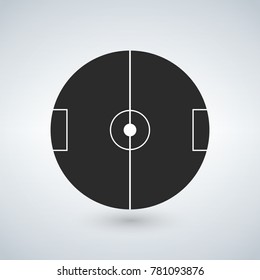 Soccer field circle icon concept. Simple illustration of soccer field vector icon