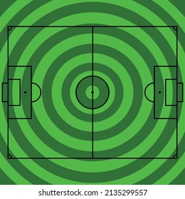 Soccer field circle icon design illustration template web