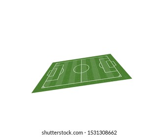 Soccer field collection with perspective elements. Vector illustration