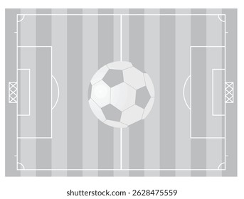 Soccer field drawing. vector illustration