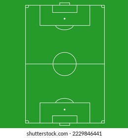Soccer field. Flat design illustration vector.