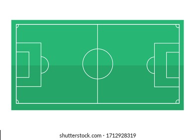 Soccer Field Flat Design. Vector