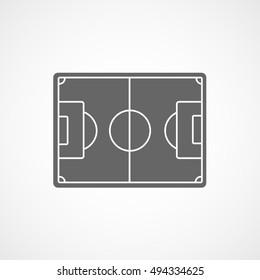Soccer Field Flat Icon On White Background