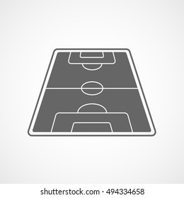 Soccer Field Flat Icon On White Background