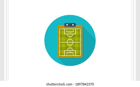 Soccer Field flat icon vector template, Soccer icon concepts, Creative design