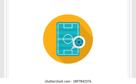 Soccer Field flat icon vector template, Soccer icon concepts, Creative design
