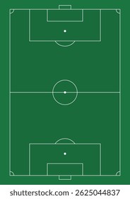 Soccer field in flat style