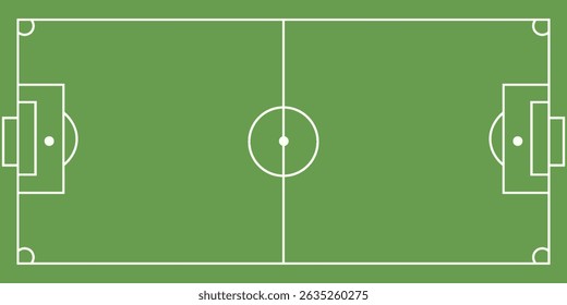 Soccer field in flat style. Football stadium vector illustration on isolated background. Sport plan sign business concept.