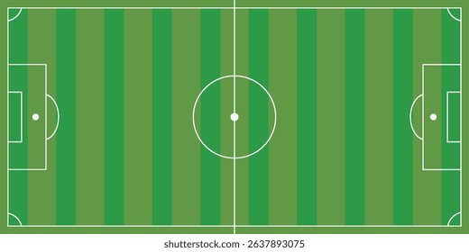 Soccer field in flat style. Football stadium vector illustration on isolated background. Sport plan sign business concept.