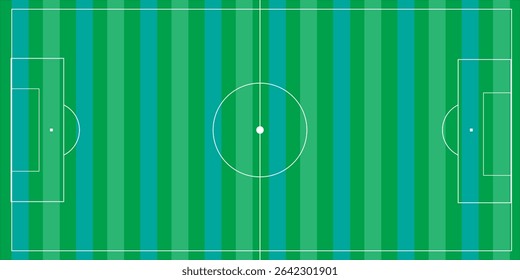 soccer field in flat style. football stadium vector illustration on isolated background. sport plan sign business concept.