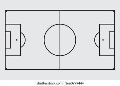 Soccer Field Flat Vector Icon