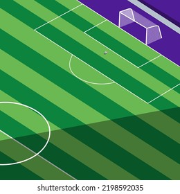 Campo de fútbol. Concepto de fútbol. Ilustración del vector