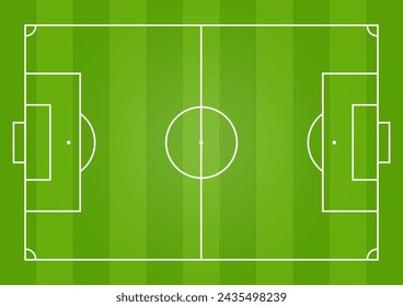 Soccer Field or Football Court. Vector Illustration. 