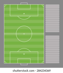 Soccer field or football field , EPS 10 Vector