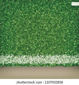 Soccer field or football field pattern and texture for background. Vector illustration.