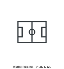 Soccer field football sport icon, vector illustration