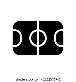 soccer field, football stadium, sport icon. Black icon on white background