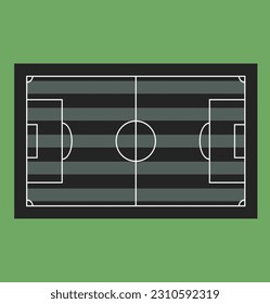 Soccer field, football field vector illustration