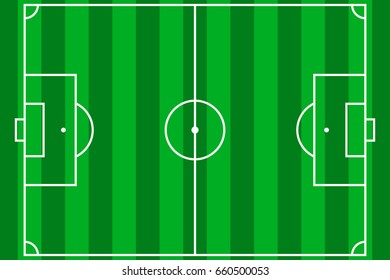 Soccer field or football field. Vector illustration