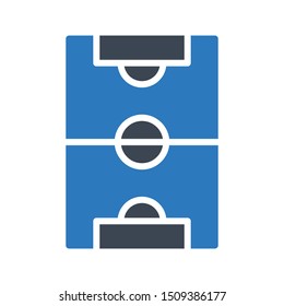soccer field glyph colour vector icon