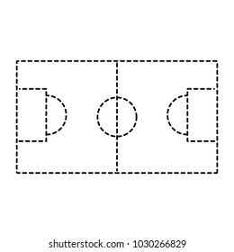 soccer field goal sport top view