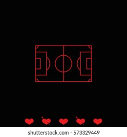 Soccer field icon.