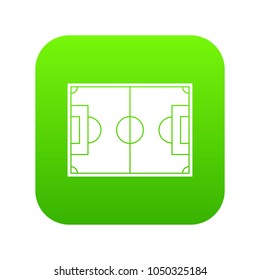 Soccer field icon digital green for any design isolated on white vector illustration
