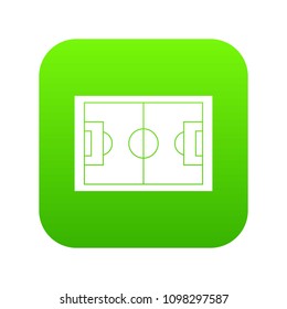 Soccer field icon digital green for any design isolated on white vector illustration