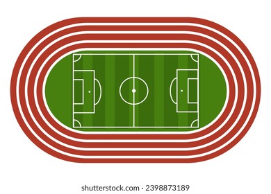 Soccer field icon. Football  flat style vector ilustration.