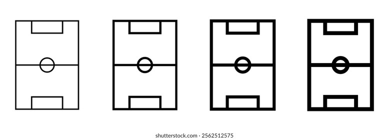 Soccer field icon. Football field icon. Outline football field icon, perfect for app interfaces.