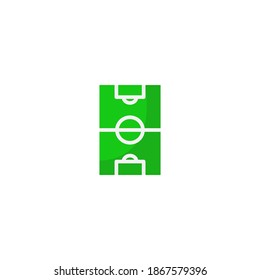 Soccer field icon. Soccer or football icon. Simple, flat, color.