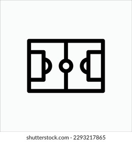 soccer field icon, isolated icon in light background, perfect for website, blog, logo, graphic design, social media, UI, mobile app