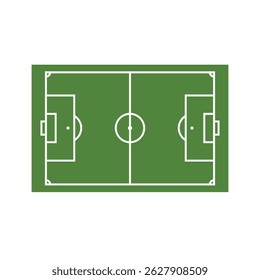 Soccer field icon isolated on green background template. Simple and editable soccer field icons. Modern icon vector illustration.