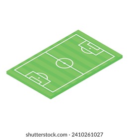 Soccer field icon isometric vector. Football referee. Man card