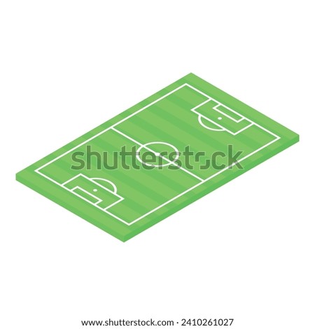 Soccer field icon isometric vector. Football referee. Man card