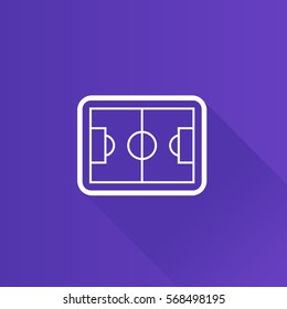Soccer field icon in Metro user interface color style. Sport competition team