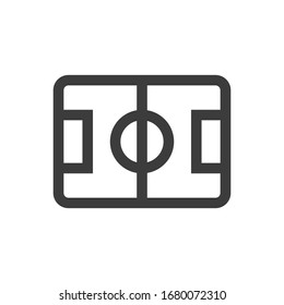 Soccer field icon on white background