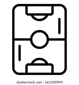 Soccer field icon. Outline soccer field vector icon for web design isolated on white background