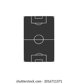 Soccer Field Icon Silhouette Illustration. Sport Stadium Vector Graphic Pictogram Symbol Clip Art. Doodle Sketch Black Sign.