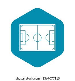 Soccer field icon. Simple illustration of soccer field vector icon for web