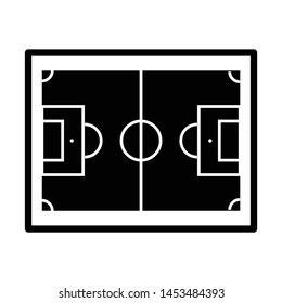 Soccer field icon. Simple illustration of soccer field vector icon for web - Vector