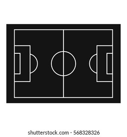 Soccer Field Icon. Simple Illustration Of Soccer Field Vector Icon For Web