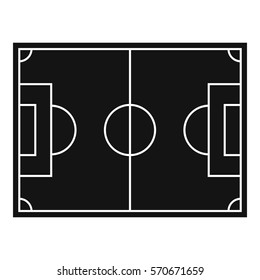 Soccer Field Icon. Simple Illustration Of Soccer Field Vector Icon For Web