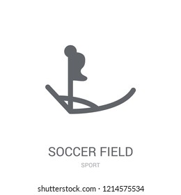 Soccer field icon. Trendy Soccer field logo concept on white background from Sport collection. Suitable for use on web apps, mobile apps and print media.