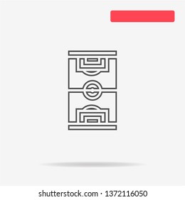 Soccer field icon. Vector concept illustration for design.