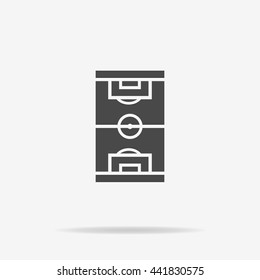 Soccer field icon. Vector concept illustration for design.