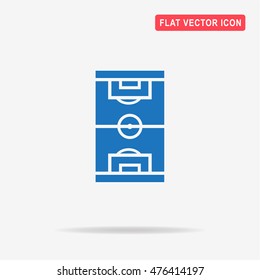 Soccer Field Icon. Vector Concept Illustration For Design.